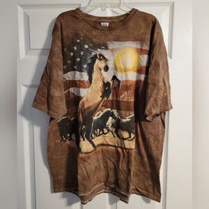 Liquid blue horse tshirt